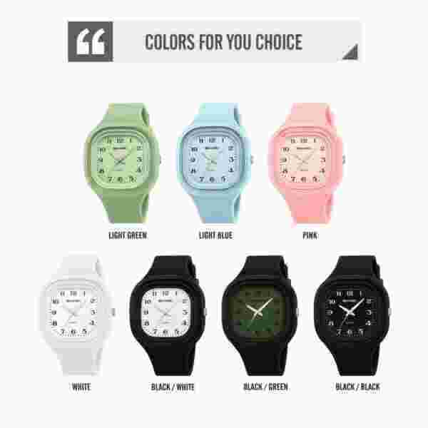 SKMEI 2501 Fashion Quartz Watch with Colorful Dial and Silicone Strap - Image 5