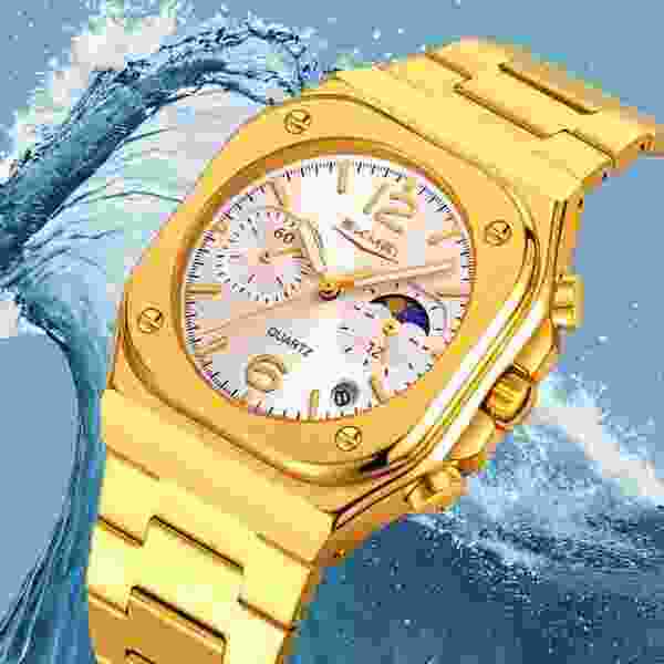 SKMEI 9368 Multifunction Quartz Watch for Men with Date and Stopwatch - Image 2