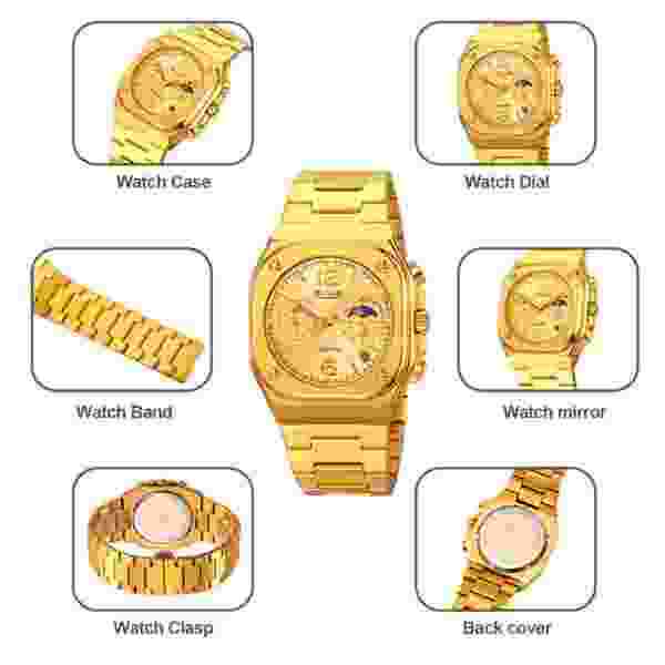 SKMEI 9368 Multifunction Quartz Watch for Men with Date and Stopwatch - Image 4