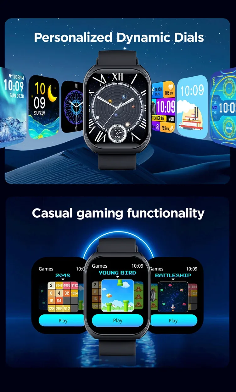 SKMEI Smartwatch 2.01'' TFT Display 123 Sports Modes Voice Calling Smart Watch For Men Women Military Wristwatch For Android IOS