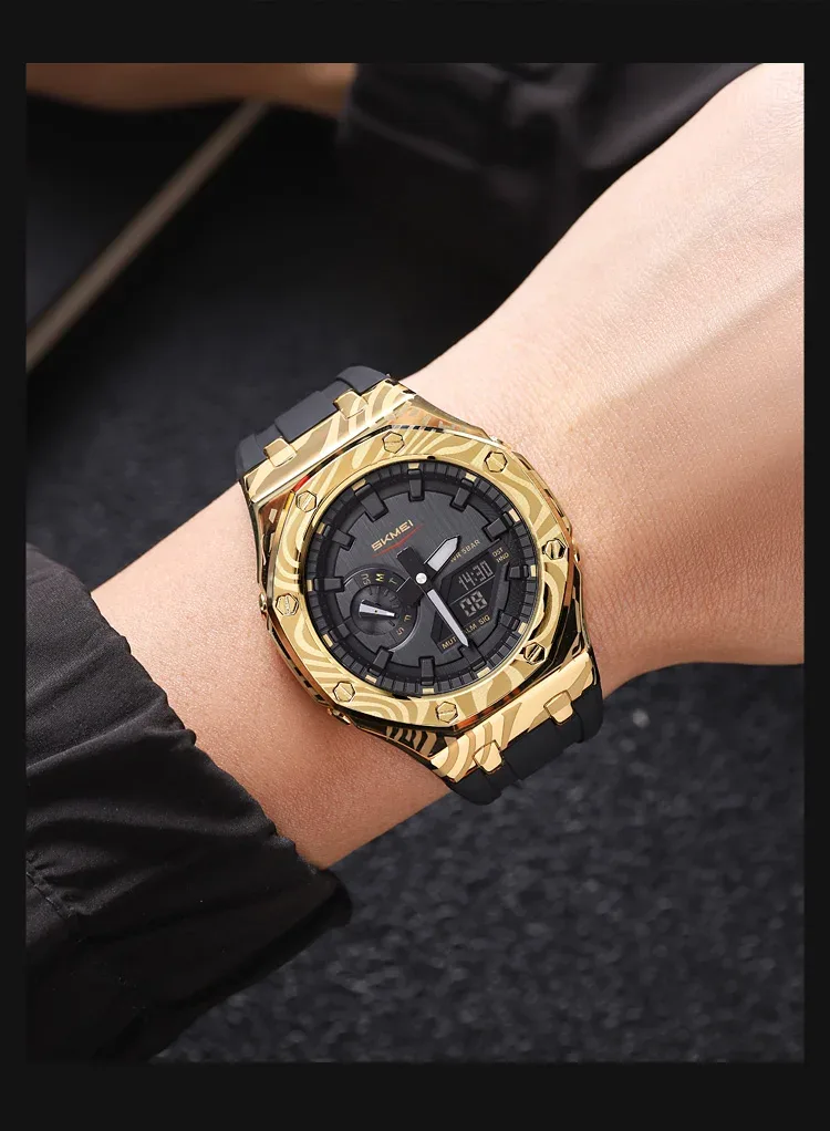 SKMEI Daylight Saving Time Digital Watch Sports Quartz Watch For Men Women Waterproof Electronic Wristwatch 5 Alarm Reloj Hombre