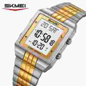 SKMEI 2335 Digital Multifunction Watch with Stainless Steel Band (30M Water Resistant)