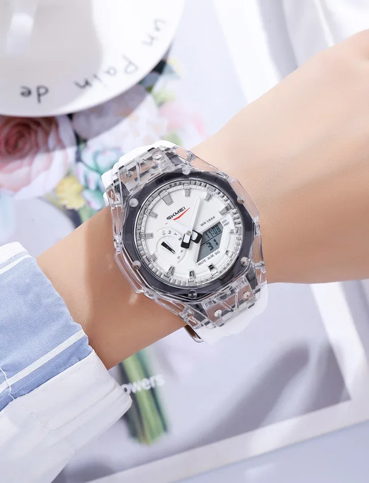 SKMEI 5 Alarm Digital Watch Sports Quartz Watch For Men Women Waterproof Daylight Saving Time Electronic Wristwatch Reloj Hombre