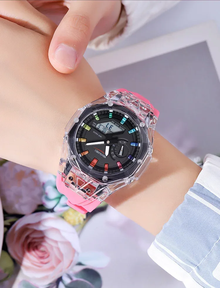 SKMEI 5 Alarm Digital Watch Sports Quartz Watch For Men Women Waterproof Daylight Saving Time Electronic Wristwatch Reloj Hombre