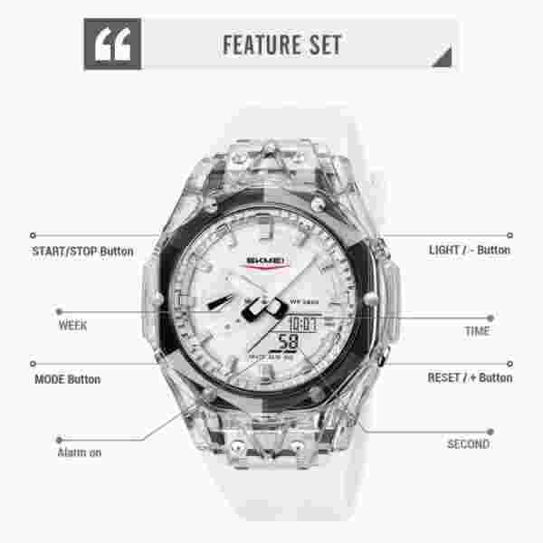 SKMEI 2411 World Time Digital Sports Watch for Men (Multiple Colors) - Image 5
