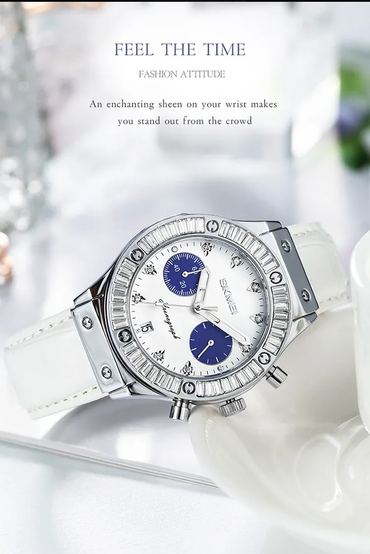 SKMEI Chronograph Calendar Waterproof Watches Top Brands Luxury Movement Quartz Watch For Mens Women Wristwatches Reloj Hombre