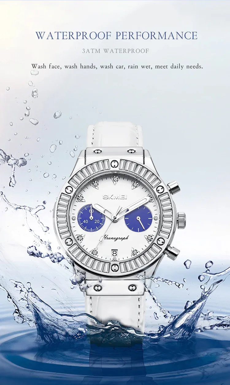 SKMEI Chronograph Calendar Waterproof Watches Top Brands Luxury Movement Quartz Watch For Mens Women Wristwatches Reloj Hombre
