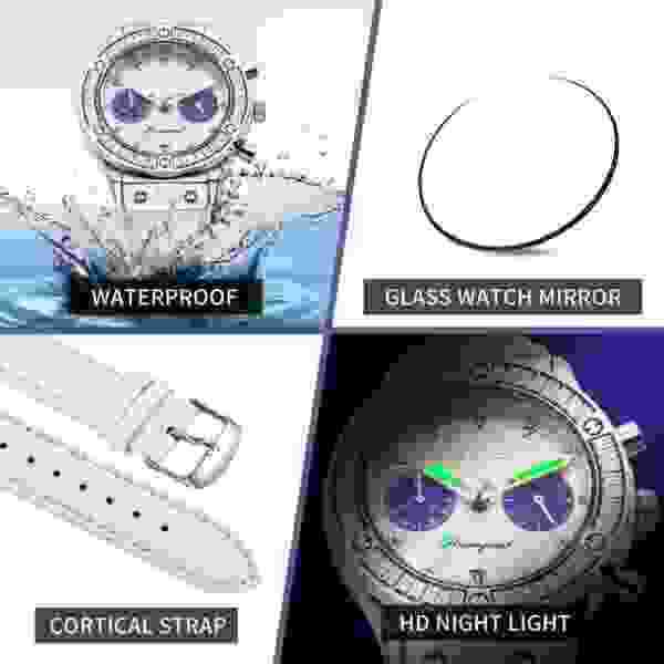 SKMEI Analog Quartz Watch for Women with Zircon Accents and Luminous Hands (KM-7081) - Image 5