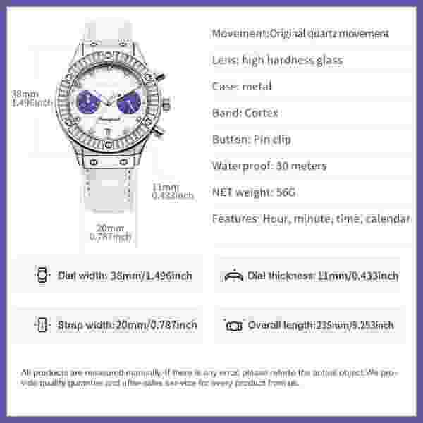 SKMEI Analog Quartz Watch for Women with Zircon Accents and Luminous Hands (KM-7081) - Image 6