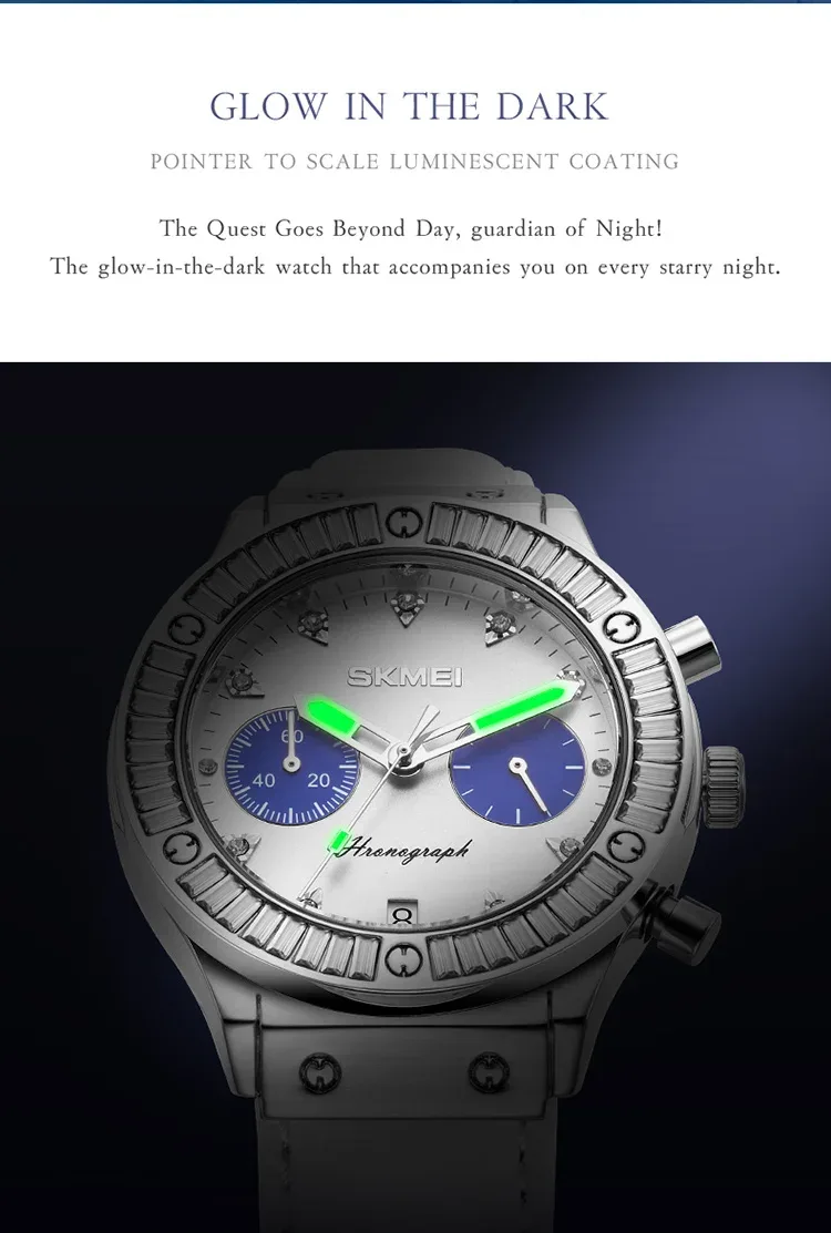 SKMEI Chronograph Calendar Waterproof Watches Top Brands Luxury Movement Quartz Watch For Mens Women Wristwatches Reloj Hombre
