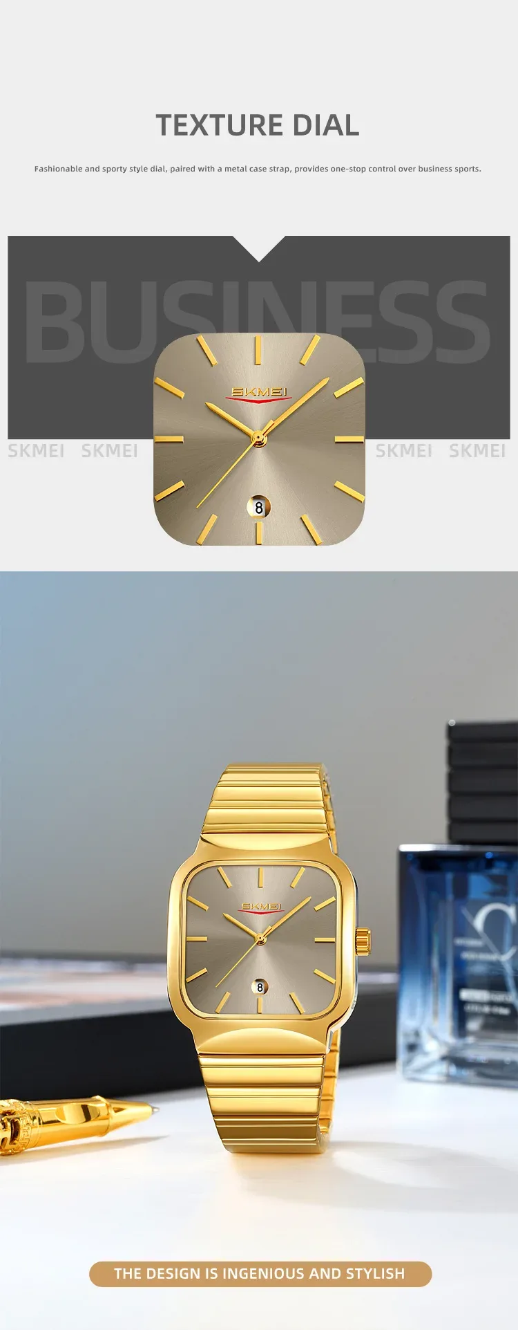 SKMEI Business Movement Quartz Watches For Men Women Fashion Luxury Design 3Bar Waterproof Time Clock Wristwatches Reloj Hombre