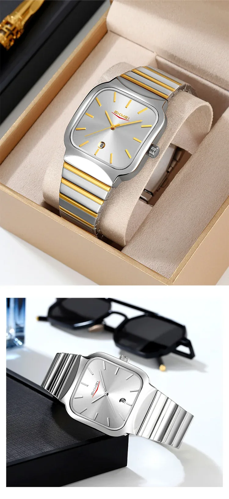 SKMEI Business Movement Quartz Watches For Men Women Fashion Luxury Design 3Bar Waterproof Time Clock Wristwatches Reloj Hombre