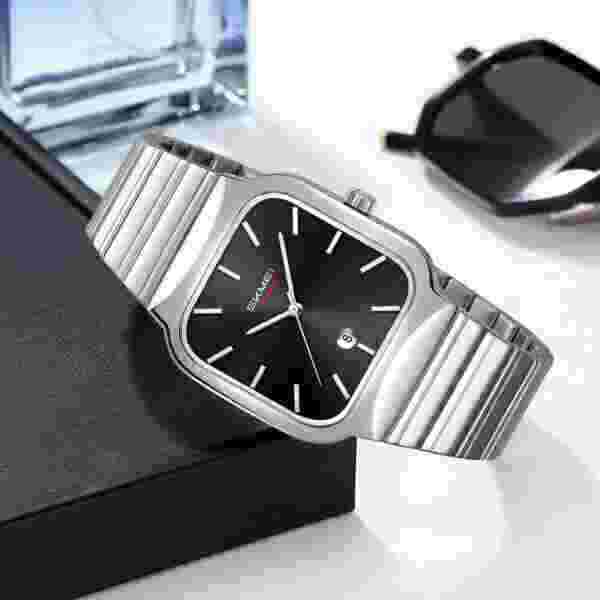 SKMEI 9361 Classic Business Quartz Watch with Stainless Steel Strap - Image 2