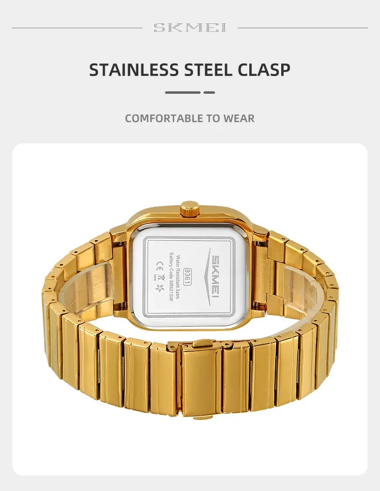 SKMEI Business Movement Quartz Watches For Men Women Fashion Luxury Design 3Bar Waterproof Time Clock Wristwatches Reloj Hombre