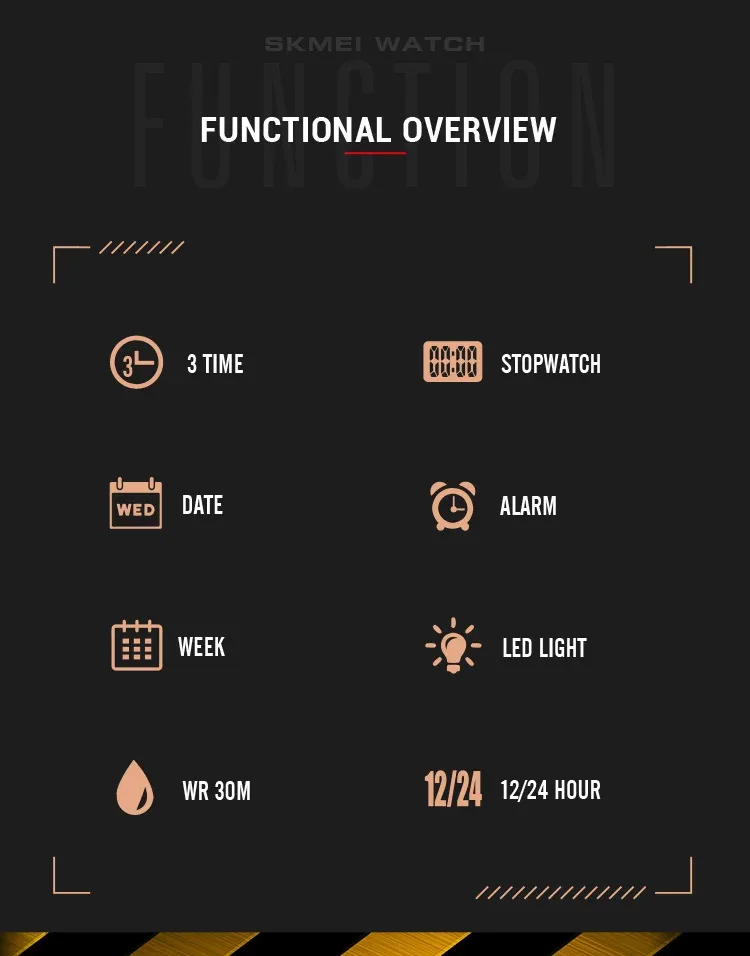 SKMEI Fashion Sports Watches For Man Business Orologi Digital Electronic Watch Waterproof Wristwatch Alarm Clock Horloges Mannen
