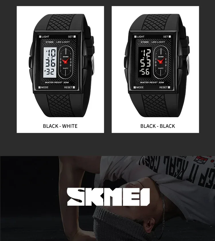 SKMEI Fashion Sports Watches For Man Business Orologi Digital Electronic Watch Waterproof Wristwatch Alarm Clock Horloges Mannen