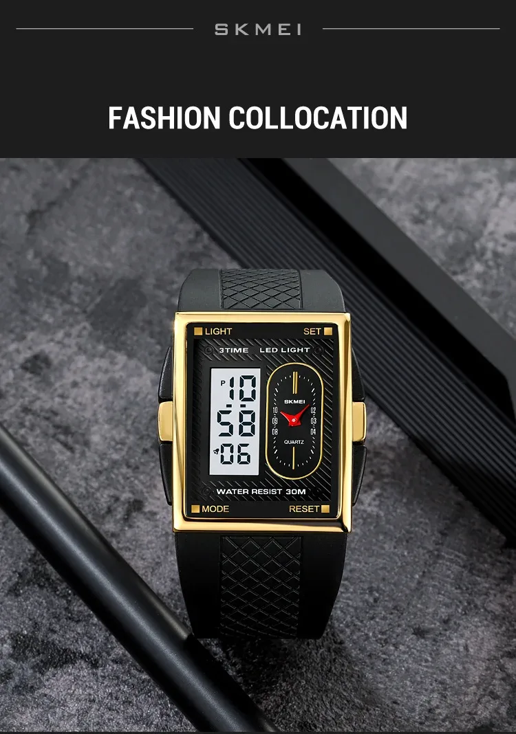 SKMEI Fashion Sports Watches For Man Business Orologi Digital Electronic Watch Waterproof Wristwatch Alarm Clock Horloges Mannen
