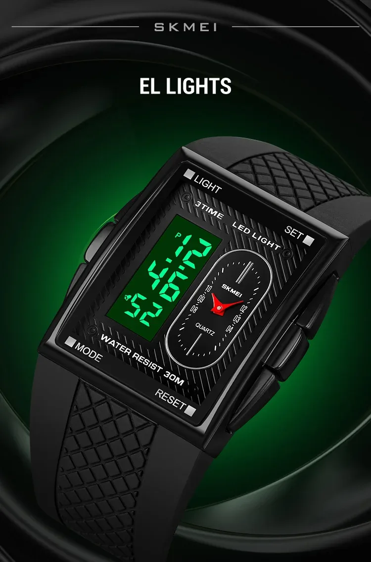 SKMEI Fashion Sports Watches For Man Business Orologi Digital Electronic Watch Waterproof Wristwatch Alarm Clock Horloges Mannen