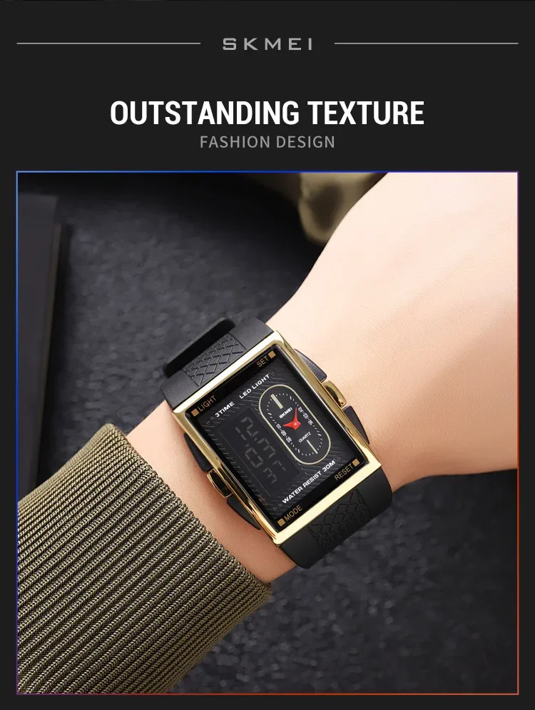 SKMEI Fashion Sports Watches For Man Business Orologi Digital Electronic Watch Waterproof Wristwatch Alarm Clock Horloges Mannen