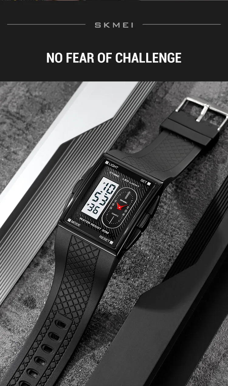 SKMEI Fashion Sports Watches For Man Business Orologi Digital Electronic Watch Waterproof Wristwatch Alarm Clock Horloges Mannen