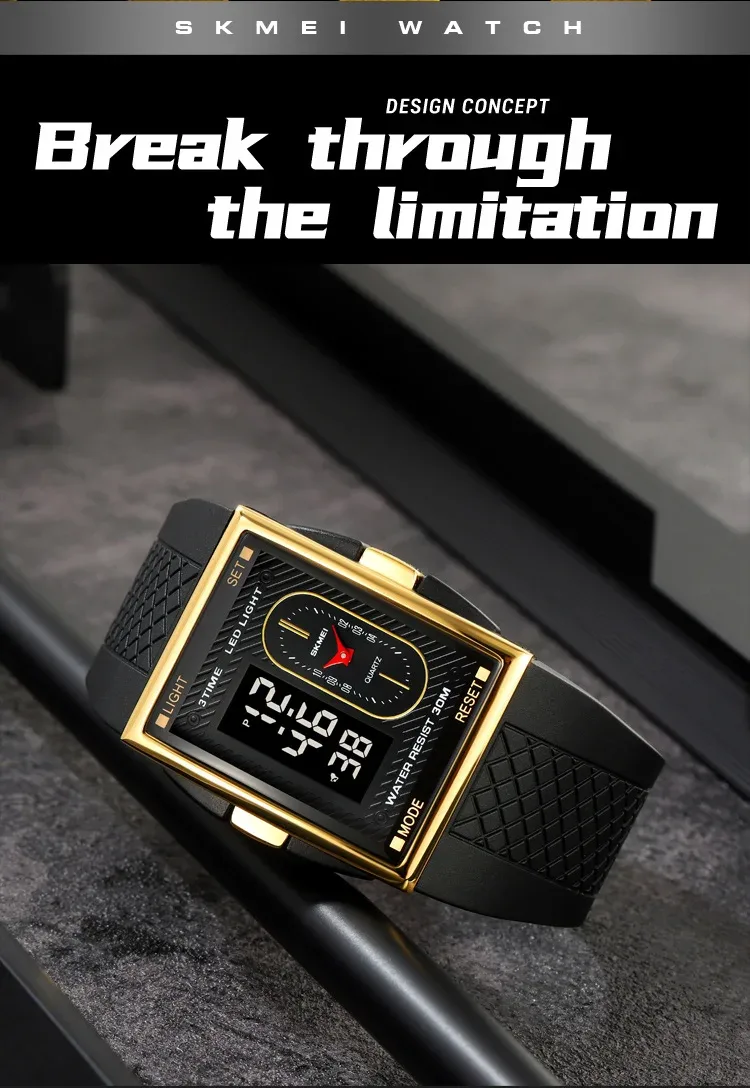 SKMEI Fashion Sports Watches For Man Business Orologi Digital Electronic Watch Waterproof Wristwatch Alarm Clock Horloges Mannen
