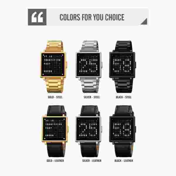 SKMEI 2312 Creative LED Display Analog Watch for Men (Multiple Styles) - Image 5
