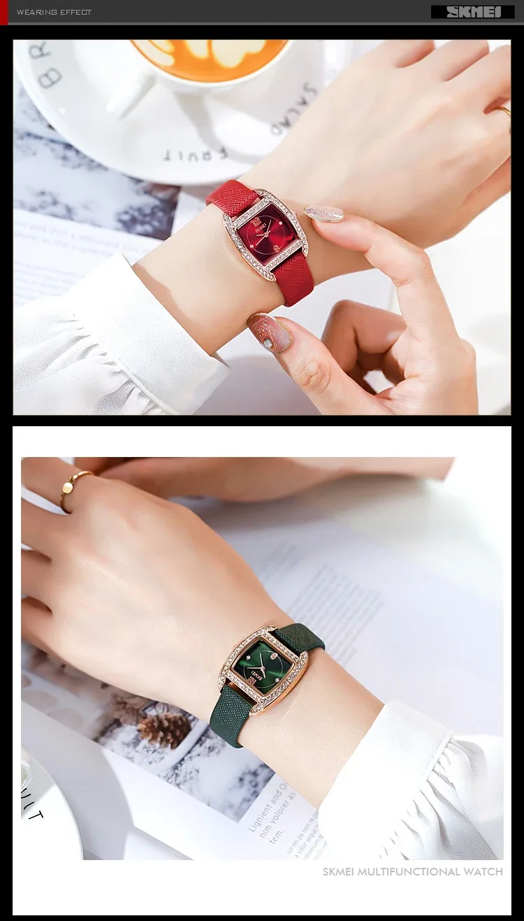 SKMEI Elegant Design Movement Quartz Watches For Women Casual Ladies Wristwatches Female Clock Waterproof Watch Relogio Feminino
