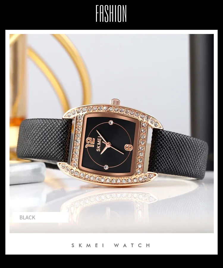 SKMEI Elegant Design Movement Quartz Watches For Women Casual Ladies Wristwatches Female Clock Waterproof Watch Relogio Feminino