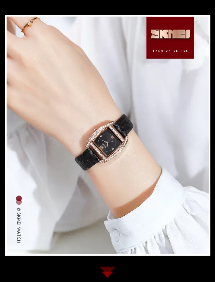 SKMEI Elegant Design Movement Quartz Watches For Women Casual Ladies Wristwatches Female Clock Waterproof Watch Relogio Feminino