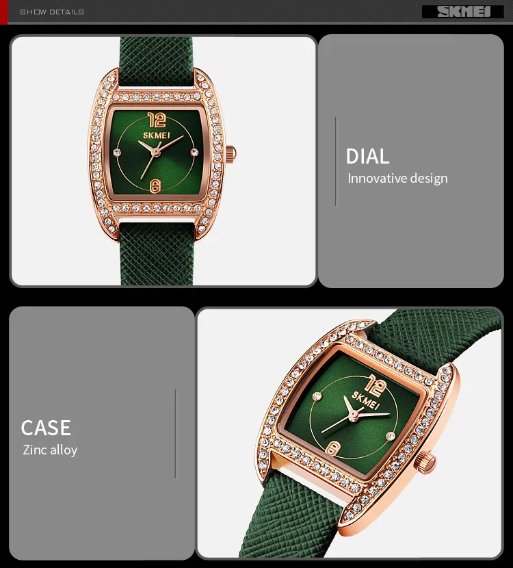 SKMEI Elegant Design Movement Quartz Watches For Women Casual Ladies Wristwatches Female Clock Waterproof Watch Relogio Feminino