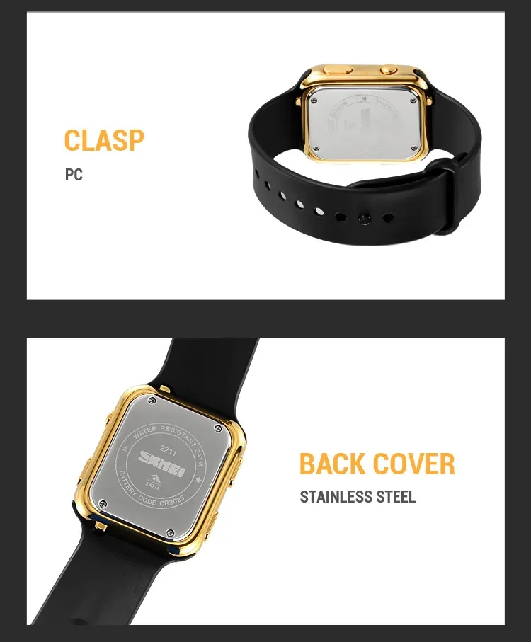 SKMEI Muslim Digital Watch For Men Women Led Light Display Watches Pilgrimage Time Reminder Qibla Direction Function Wristwatch