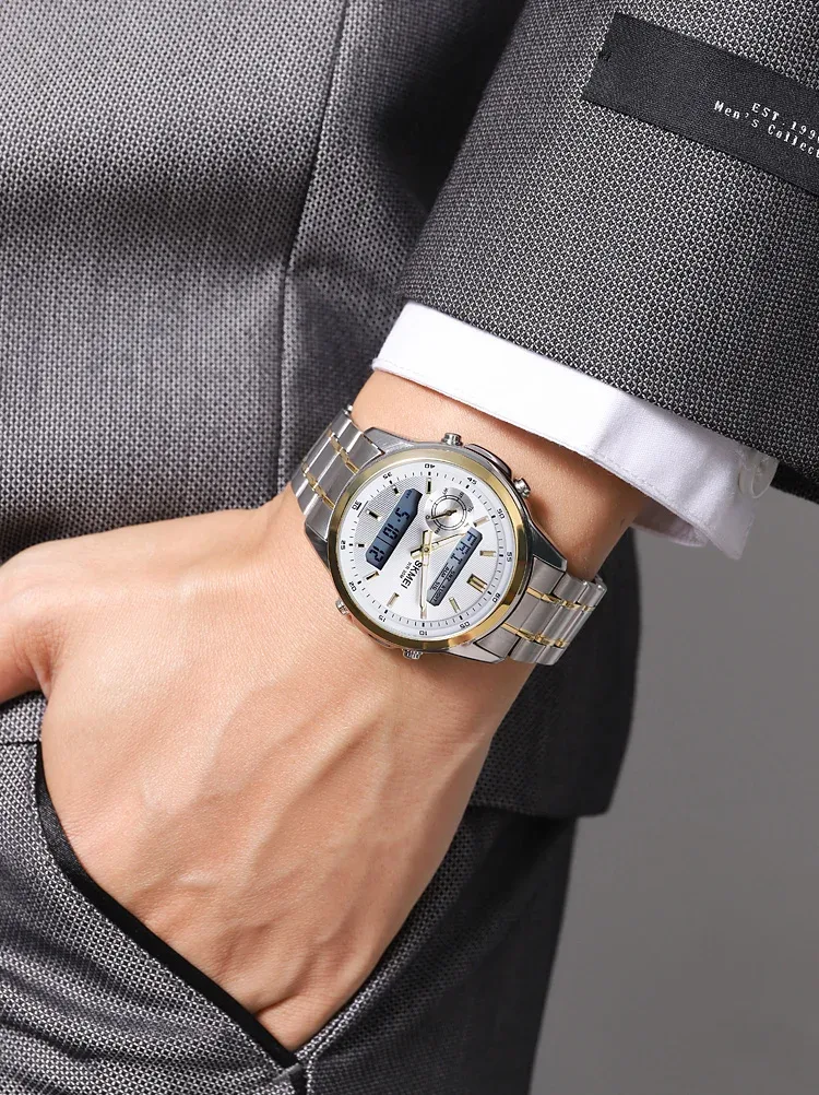 SKMEI Digital Electronic Watch Sports Stainless Steel Watches For Men Women Waterproof Daylight Saving Time Quartz Wristwatches
