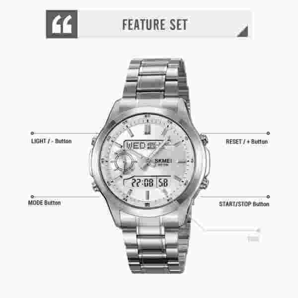 SKMEI 2284 World Time Multifunction Sports Watch for Men - Image 5