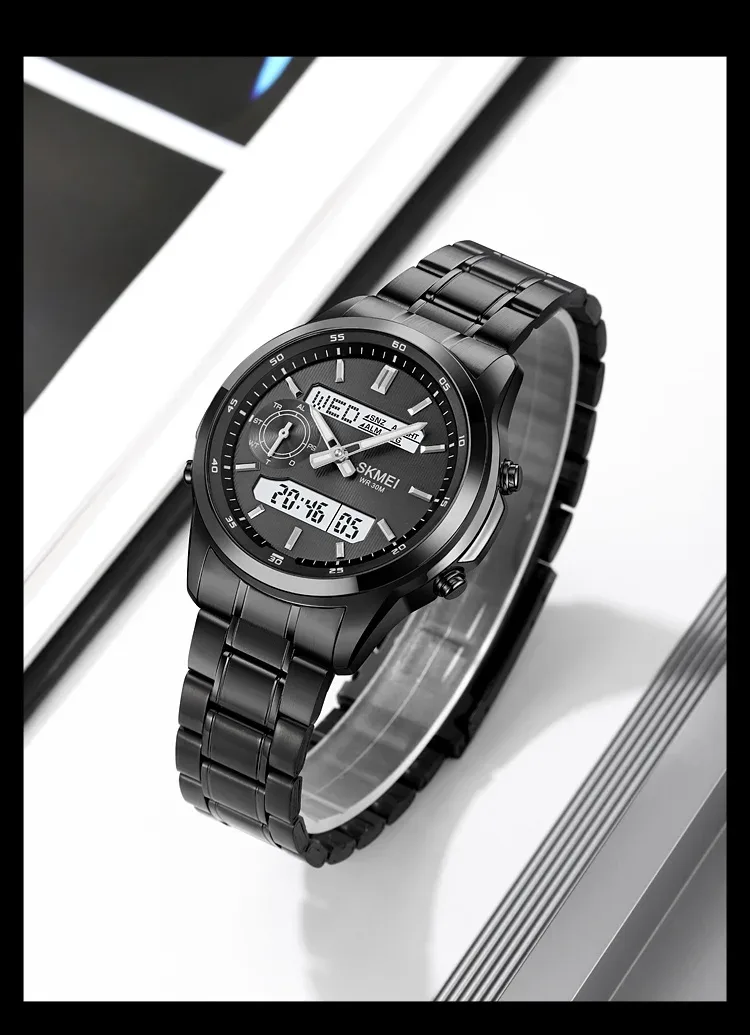 SKMEI Digital Electronic Watch Sports Stainless Steel Watches For Men Women Waterproof Daylight Saving Time Quartz Wristwatches