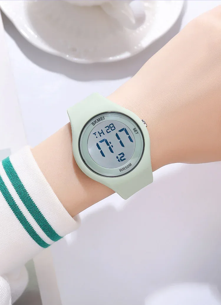 SKMEI Youth Outdoor Digital Countdown Sports Watch For Men Women Student 5Bar Waterproof Stopwatch Wristwatch Alarm Reloj Hombre
