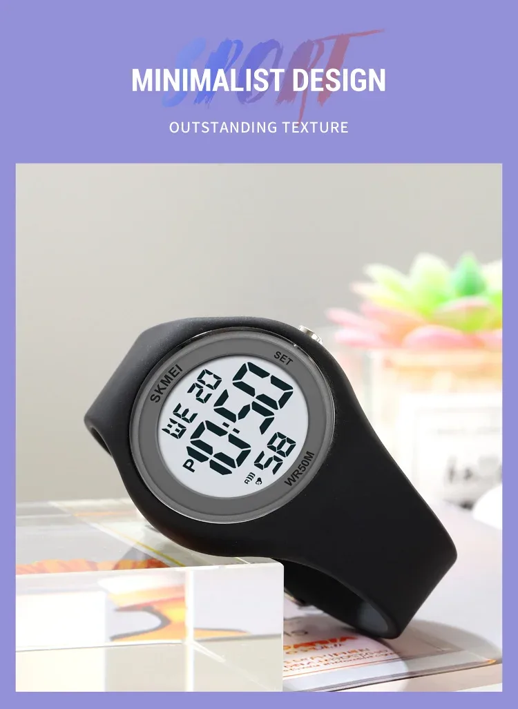 SKMEI Youth Outdoor Digital Countdown Sports Watch For Men Women Student 5Bar Waterproof Stopwatch Wristwatch Alarm Reloj Hombre