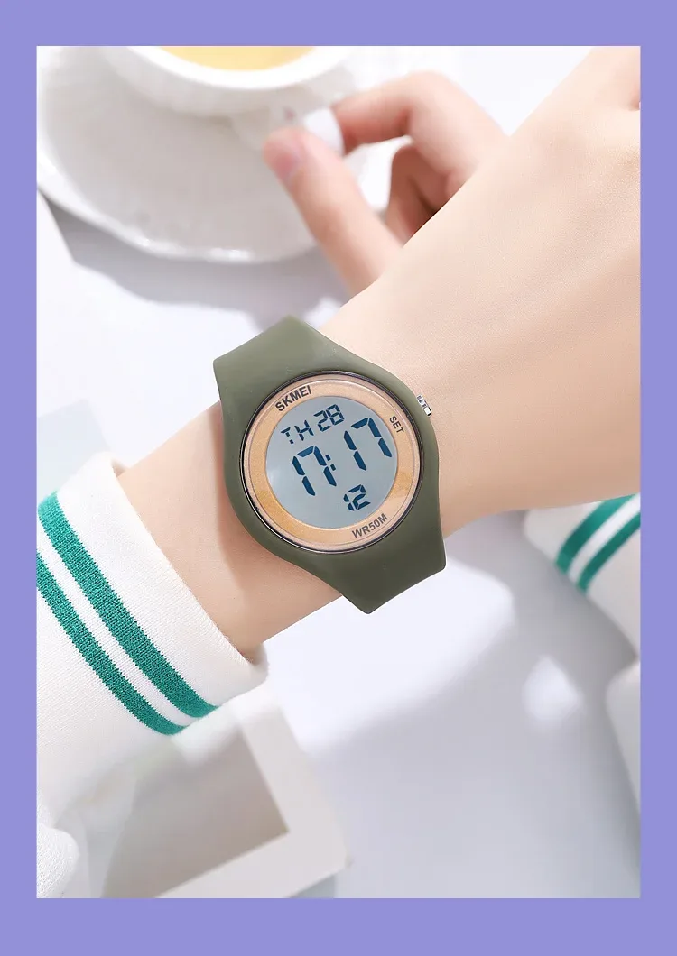SKMEI Youth Outdoor Digital Countdown Sports Watch For Men Women Student 5Bar Waterproof Stopwatch Wristwatch Alarm Reloj Hombre