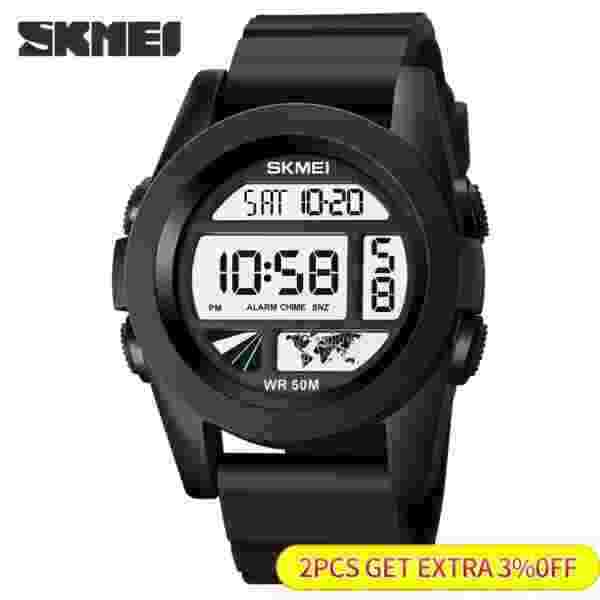 SKMEI 1906 Digital Sports Watch for Men with Stopwatch, Alarm, and 50M Water Resistance - Image 2