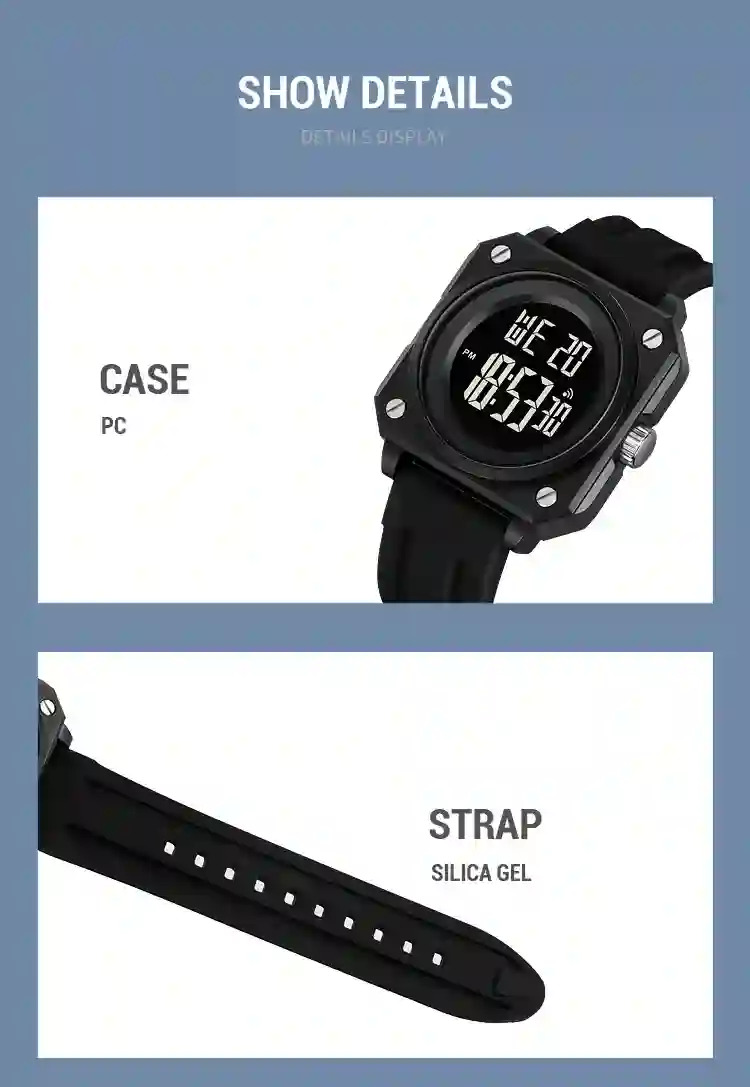SKMEI Sport Digital Watches For Men Women Casual Week Electronics Watch Fashion EL Light Waterproof Wristwatch Relogio Masculino