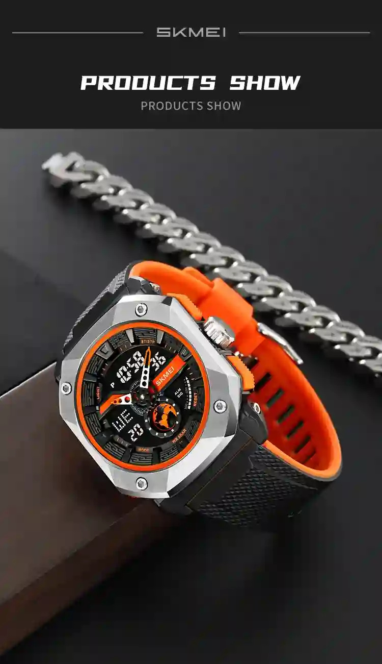SKMEI Multifunctional 3 Time LED Light Digital Sports Watch For Men Countdown Wristwatches 5Bar Waterproof Watches reloj hombre
