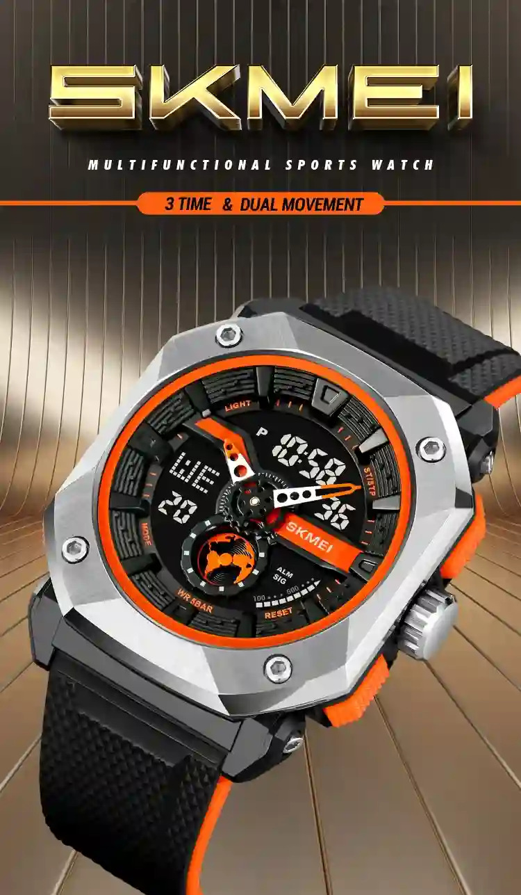 SKMEI Multifunctional 3 Time LED Light Digital Sports Watch For Men Countdown Wristwatches 5Bar Waterproof Watches reloj hombre