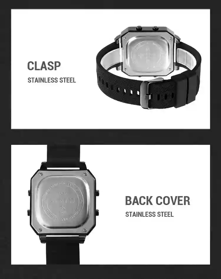 SKMEI 3Bar Waterproof LED Light Countdown Digital Wristwatch For Men Fashion Sport Watches Electronic Clock Watch reloj hombre