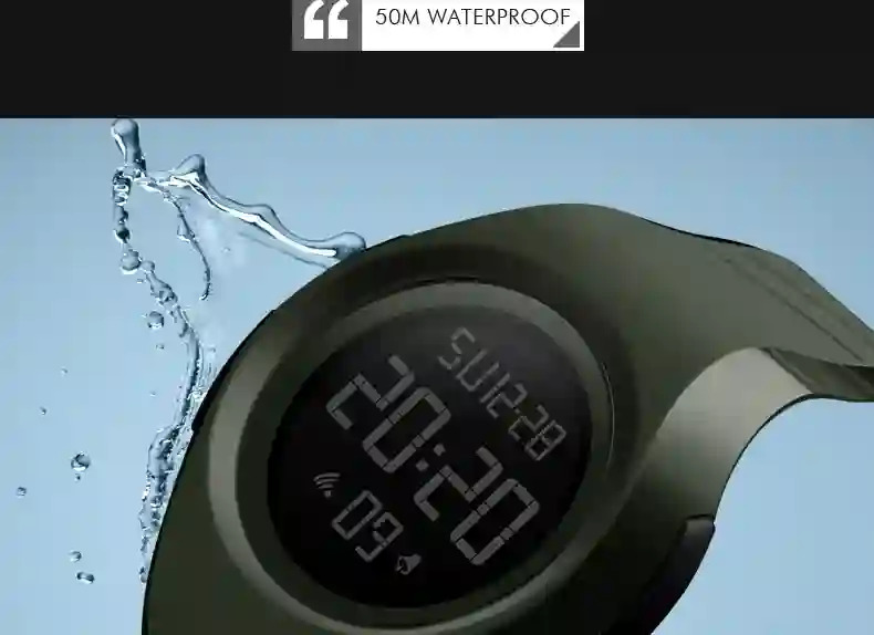 SKMEI Sports Electronics Wristwatches For Men Women Fashion Simple 5Bar Waterproof Watches Calendar LED Display Digital Watch
