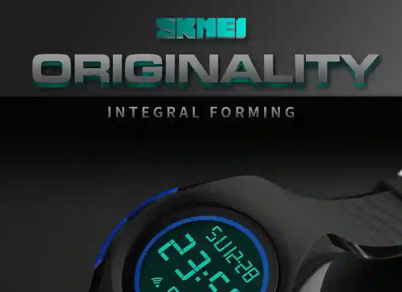 SKMEI Sports Electronics Wristwatches For Men Women Fashion Simple 5Bar Waterproof Watches Calendar LED Display Digital Watch