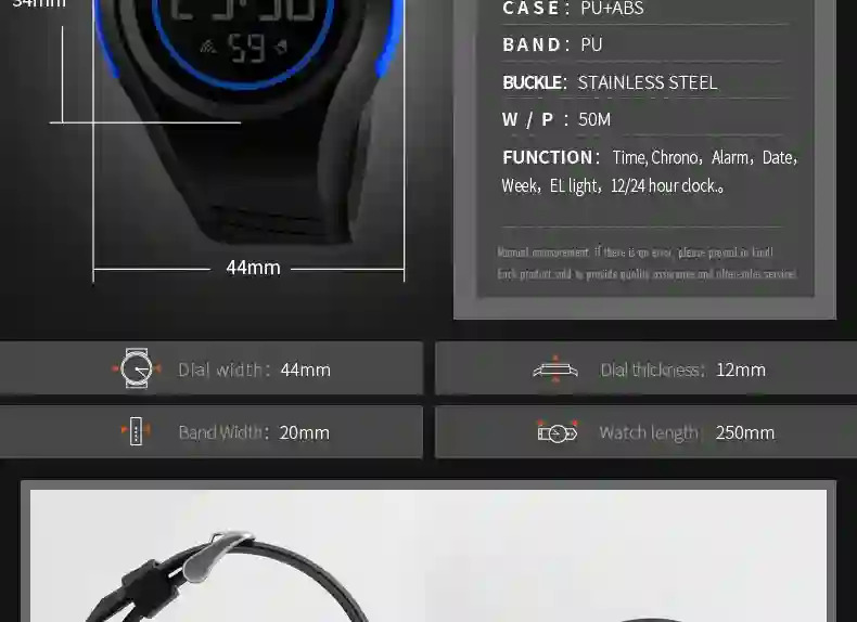 SKMEI Sports Electronics Wristwatches For Men Women Fashion Simple 5Bar Waterproof Watches Calendar LED Display Digital Watch