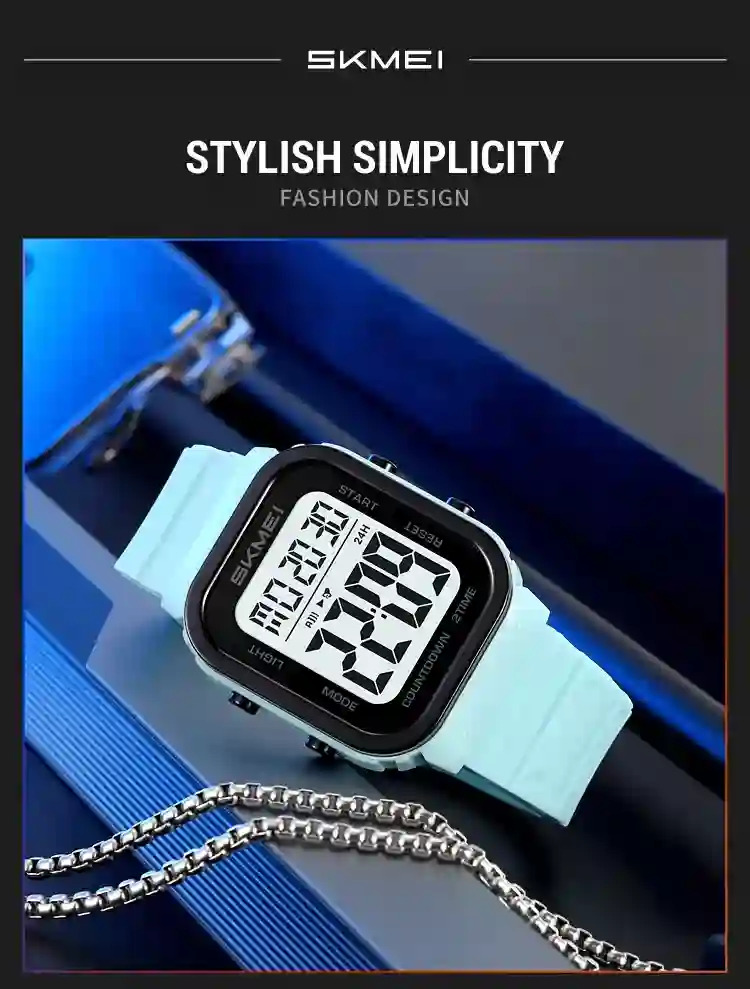 SKMEI 5Bar Waterproof Military Watch Countdown Alarm Clock LED Light Electronics Wristwatches Digital Sports Watchesreloj hombre