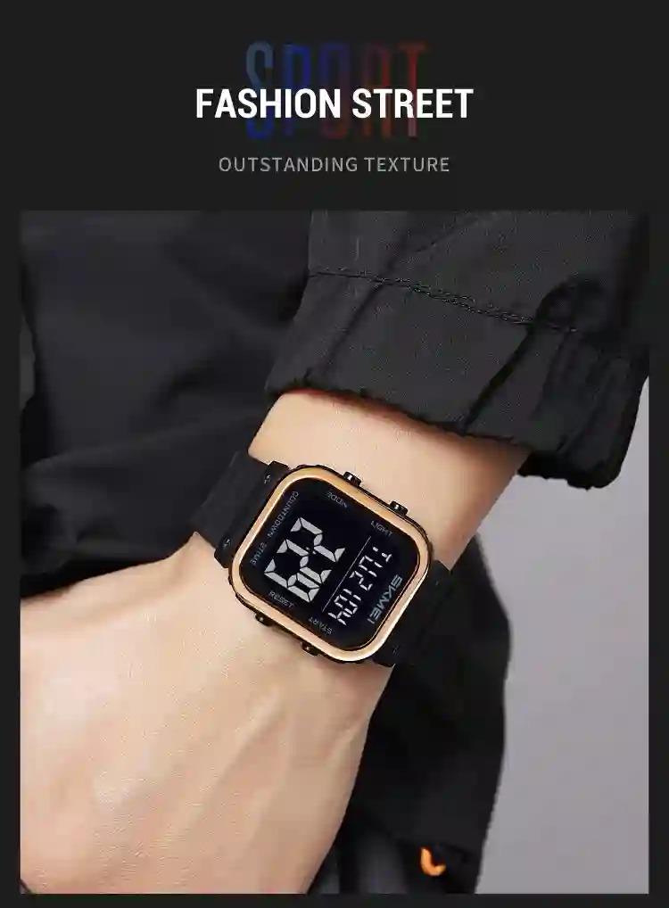 SKMEI 5Bar Waterproof Military Watch Countdown Alarm Clock LED Light Electronics Wristwatches Digital Sports Watchesreloj hombre