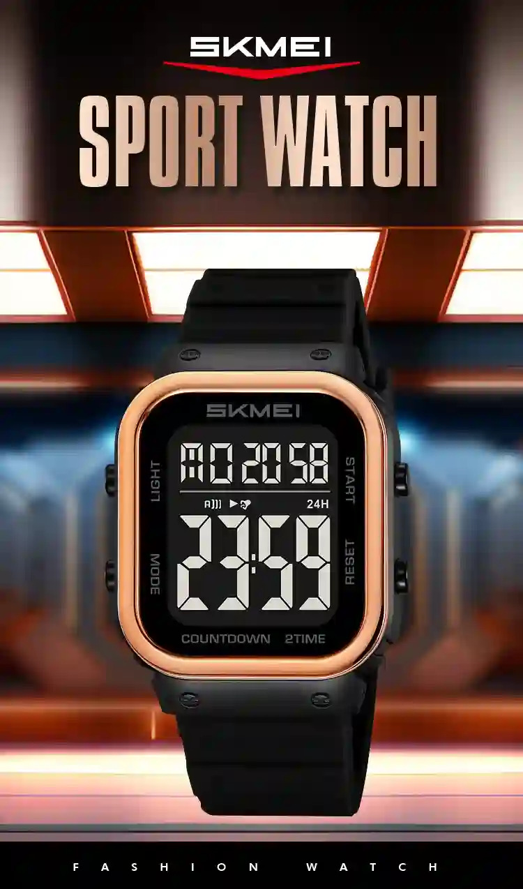 SKMEI 5Bar Waterproof Military Watch Countdown Alarm Clock LED Light Electronics Wristwatches Digital Sports Watchesreloj hombre