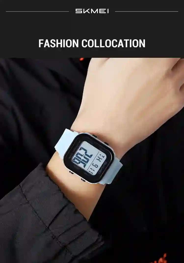 SKMEI 5Bar Waterproof Military Watch Countdown Alarm Clock LED Light Electronics Wristwatches Digital Sports Watchesreloj hombre