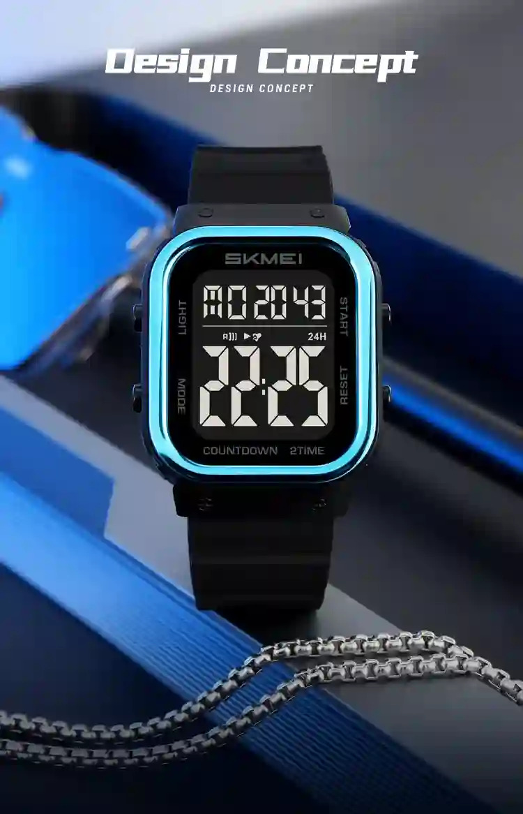 SKMEI 5Bar Waterproof Military Watch Countdown Alarm Clock LED Light Electronics Wristwatches Digital Sports Watchesreloj hombre